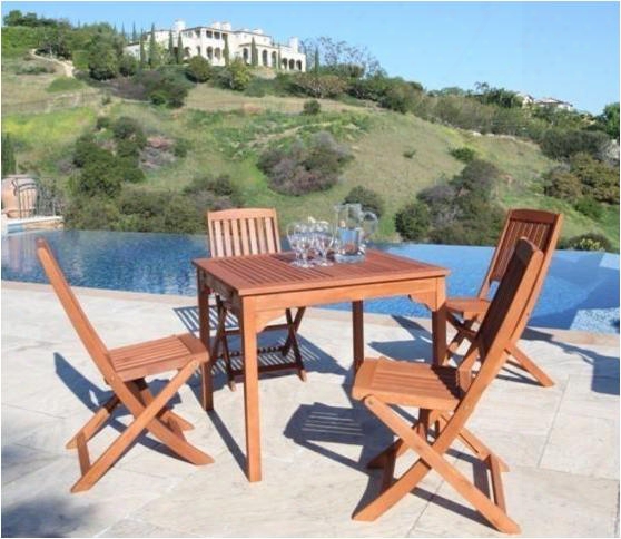 V1401set13 Malibu Eco-friendly 5-piece Wood Outdoor Dining