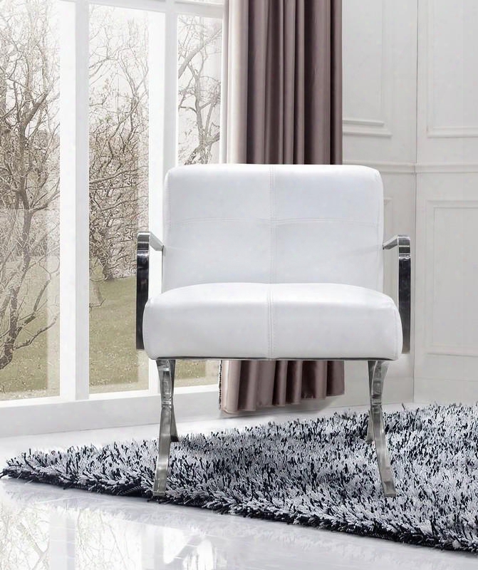 Vg2t0731-wht Divani Casa Delano Modern White Leather Lounge