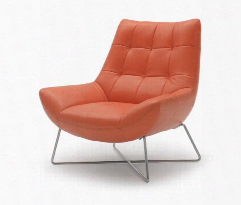 Vgkka728 Divani Casa Istra - Modern Orange Leather Lounge