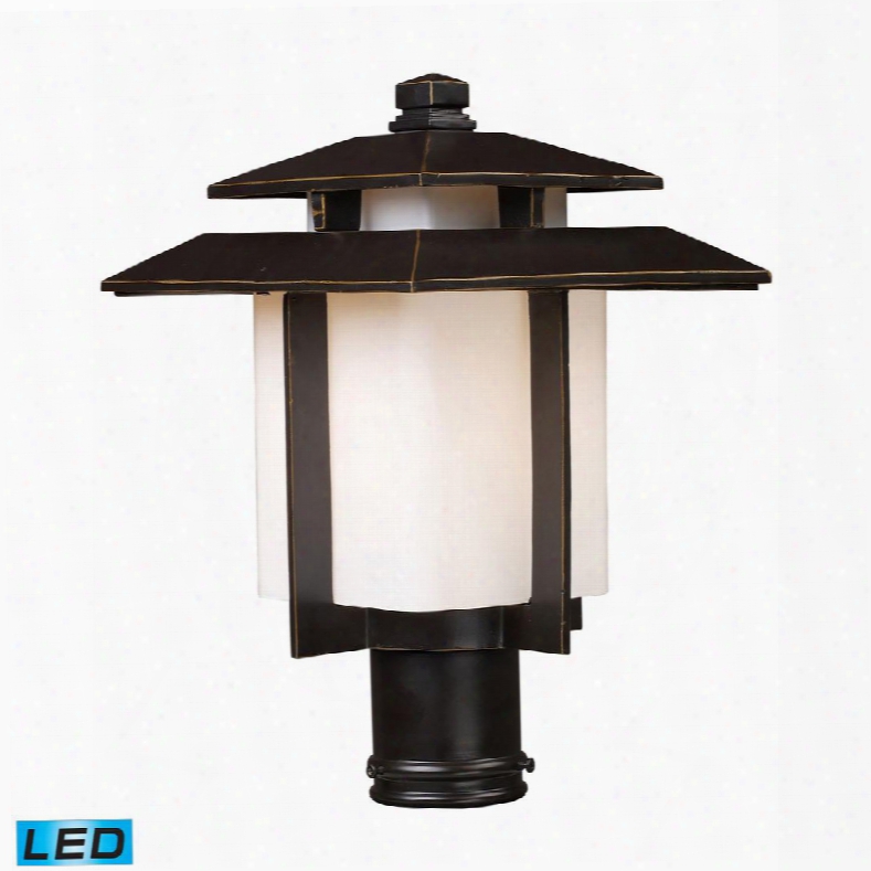 42173/1-led Kanso 1 Light Outdoor Pier Mount In Hazelnut Bronze -