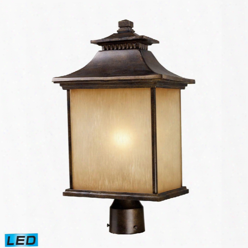 42184/1-led San Gabriel 1-light Outdoor Post Light In Hazelnut Bronze -