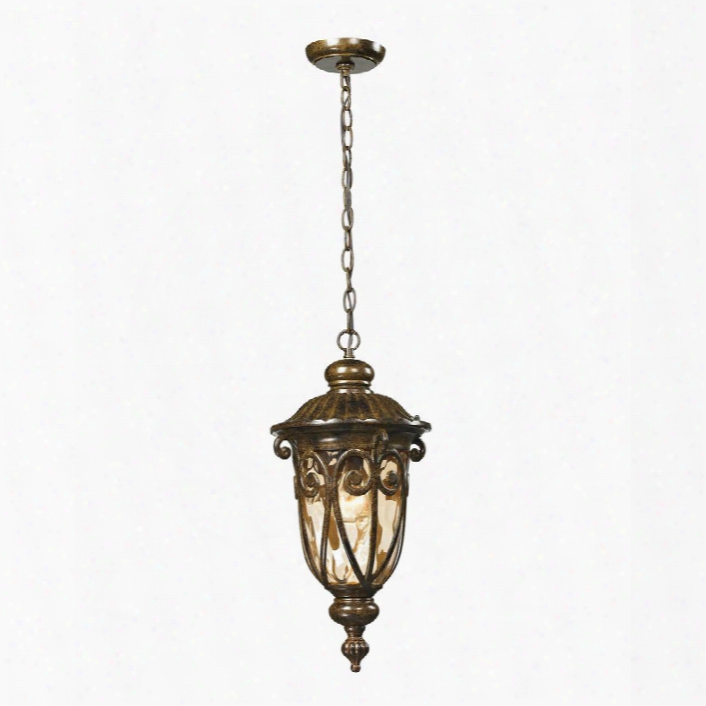 45074/1 Logansport Collection 1 Light Outdoor Pendant In Hazelnut