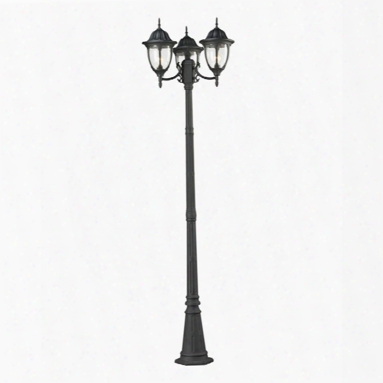 45089/3 Central Square Collection 3 Light Outdoor Post Light In Textured Matte