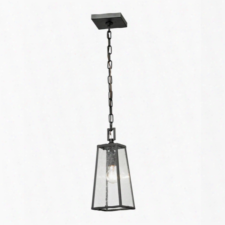 45092/1 Meditterano Collection 1 Light Outdoor Pendant In Textured Matte