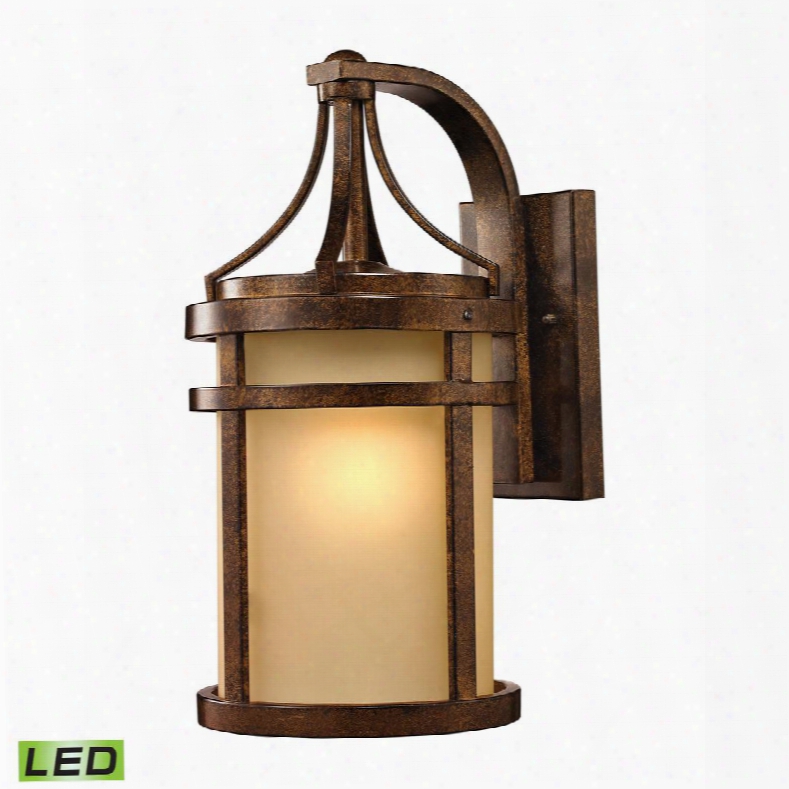 45097/1-led Winona Collection 1 Light Outdoor Sconce In Hazelnut Bronze -