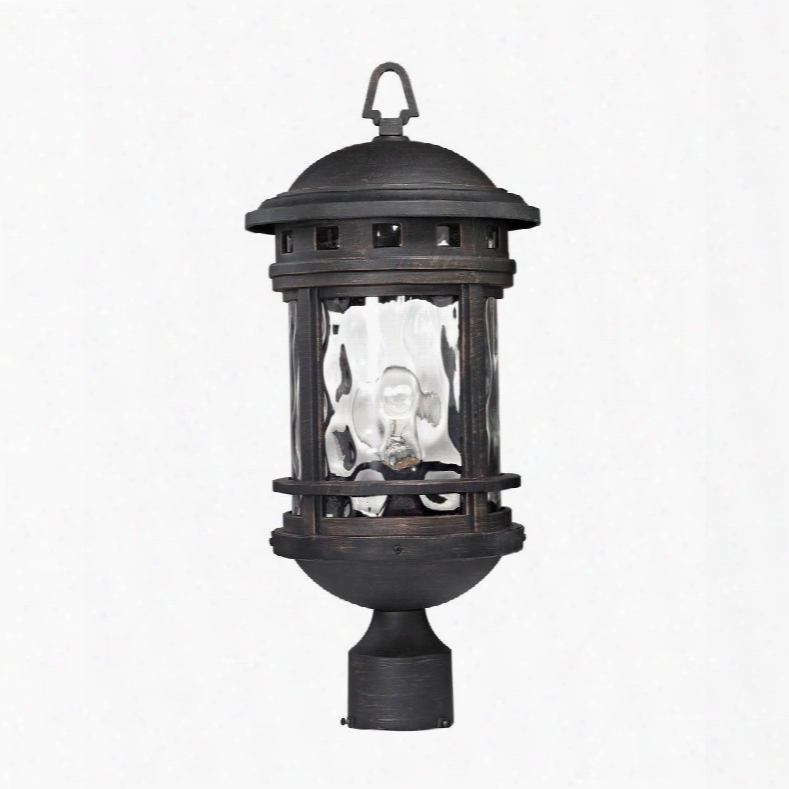 45114/1 Costa Mesa 1 Light Outdoor Post Lantern In Weathered