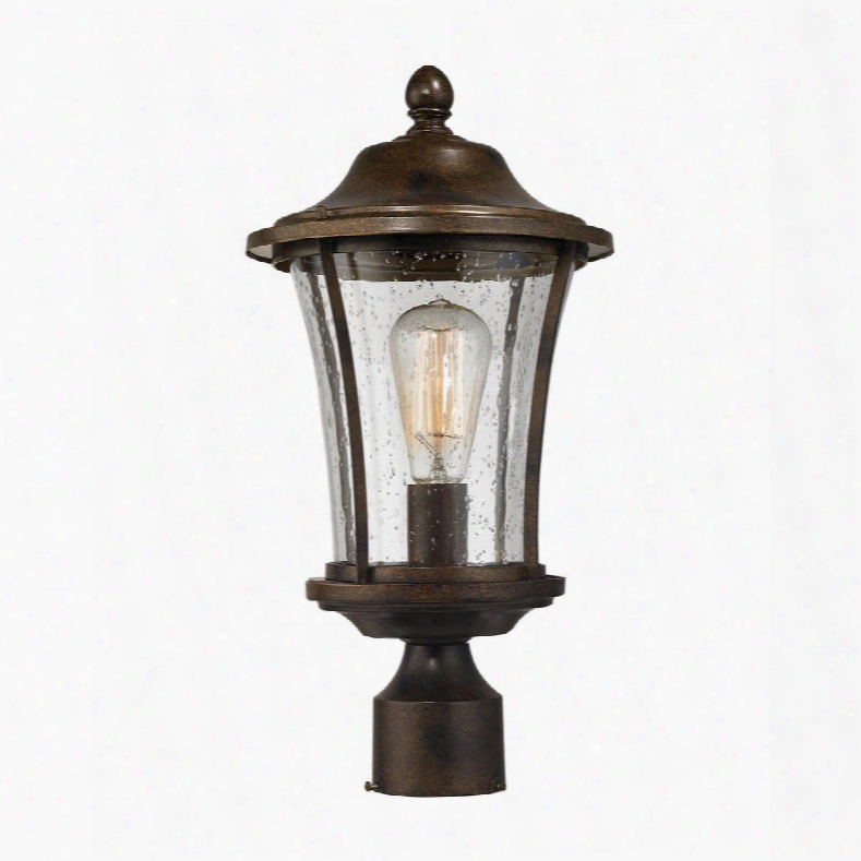 45154/1 Morganview 1 Candle Outdoor Post Lantern In Hazelnut