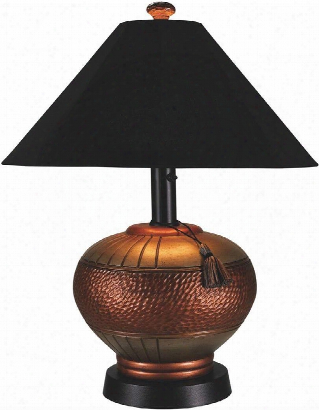 46917 Phoenix Outdoor Table Lamp With Sunbrella Shade 16 Ft. Power Cord And Two Level Dimming Switch In: