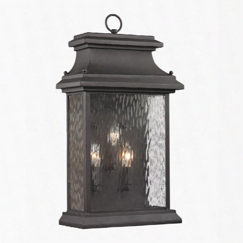 47054/3 Forged Provincial Collection 3 Light Outdoor Sconce In
