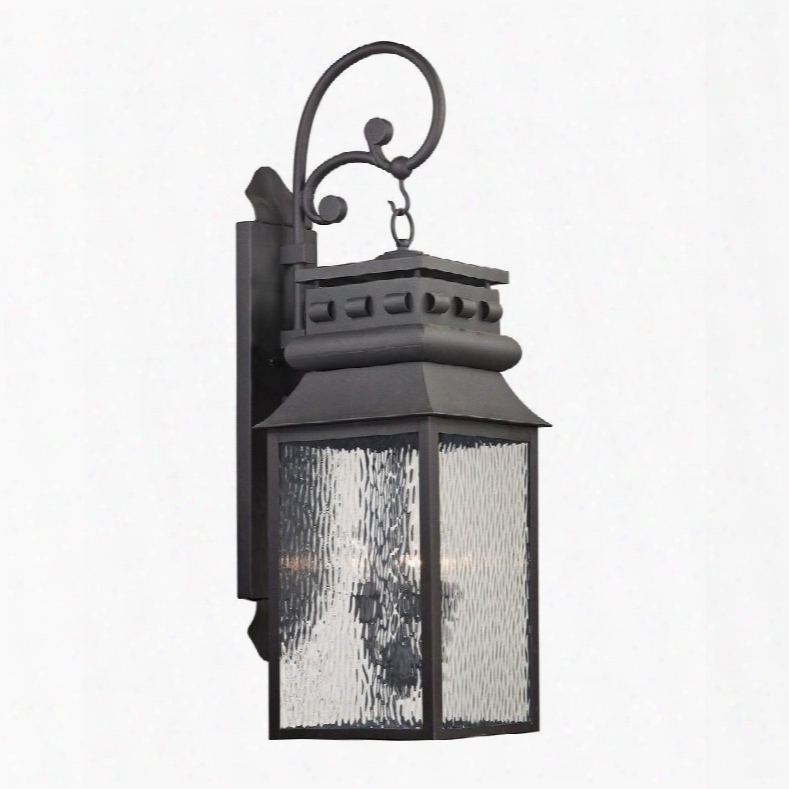 47064/3 Forged Lancaster Collection 3 Light Outdoor Sconce In