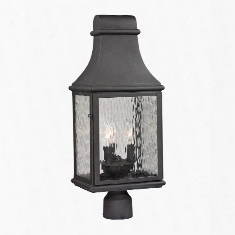 47075/3 Forged Jefferson Collection 3 Light Outdoor Post Light In