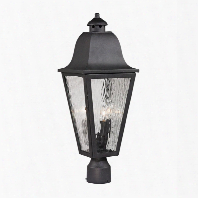 47105/3 Forged Brookridge Collection 3 Light Outdoor Post Light In