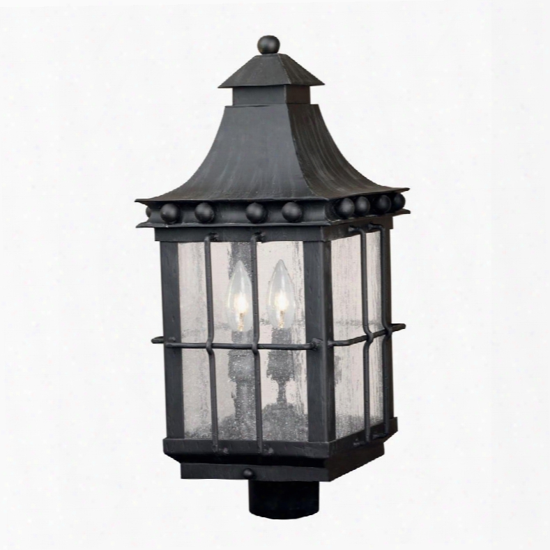 8453-e Outdoor Post Lantern Taos Collection In A Espresso