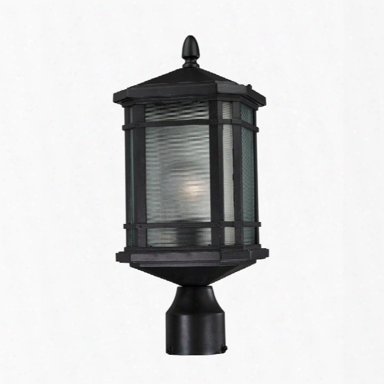 87044/1 Lowell 1 Light Ooutdoor Post Lantern In Mattee