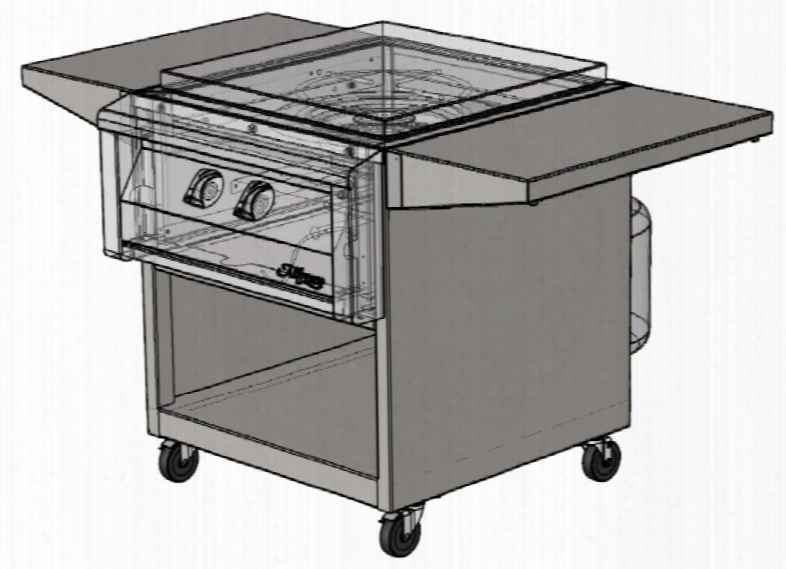 Agvpc-c 24" Cart With Folding And Removable Side Tables Caster Wheels And Ships Fully Assembled For Versapower Cooker Mode