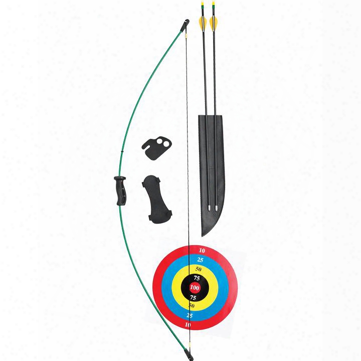 Ays6300 Wizard Right/left-handed Bow Set With 2 Safetyglass Arrows Armguard Arrow Quiver Finger Tab And