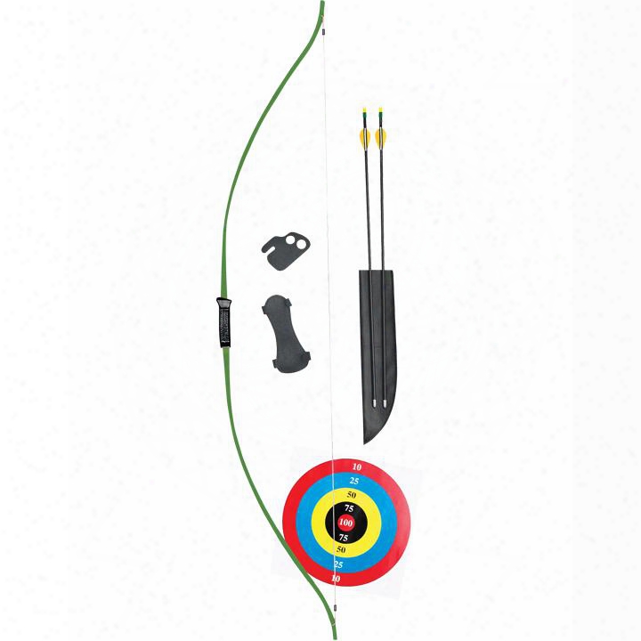 Ays6500 Titan Right/left-handed Youth Bow Set With 2 Safetyglass Arrows Armguard Arrow Quiver Finger Tab And