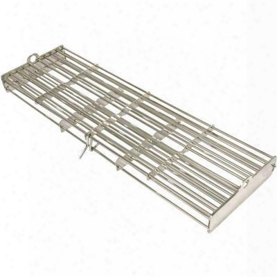 Bbq08892 17" Rotisserie Basket With Sturdy Clasp For Safe Flipping In High Grade 304 Stainless