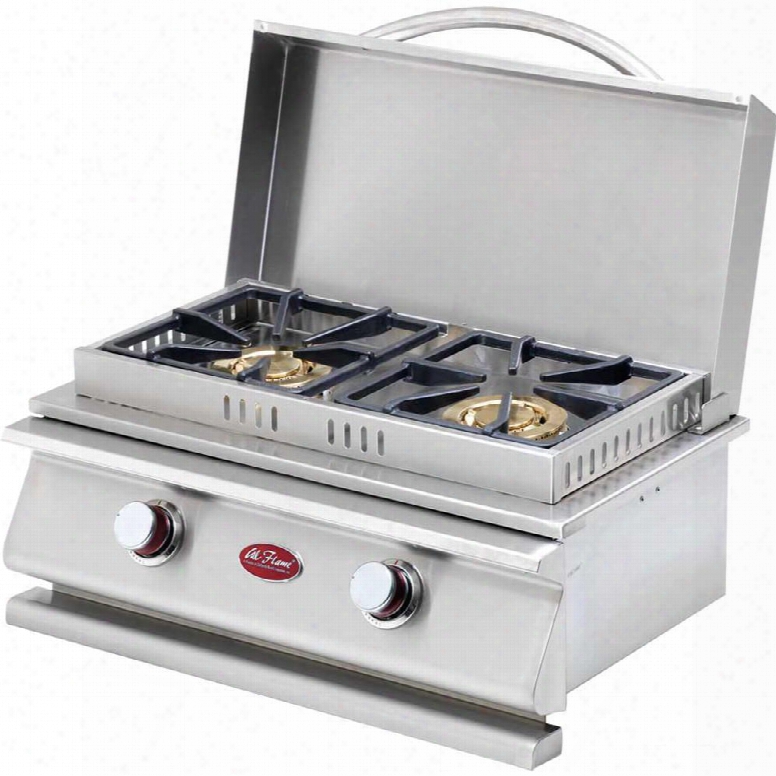 Bbq13954p 30 000 Btu Side Double Sie-by-side Burner With Two 15 000 Btu Burners Removable Cover And High Grade Stainless Steel