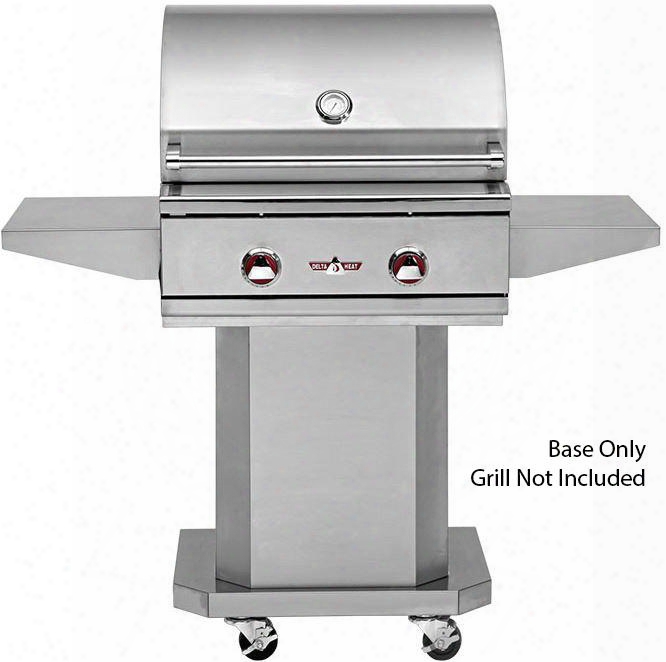 Dhpb26b Stainless Steel Pedestal Base For 26" Grills With Side Shelves And Rear Lp Tank