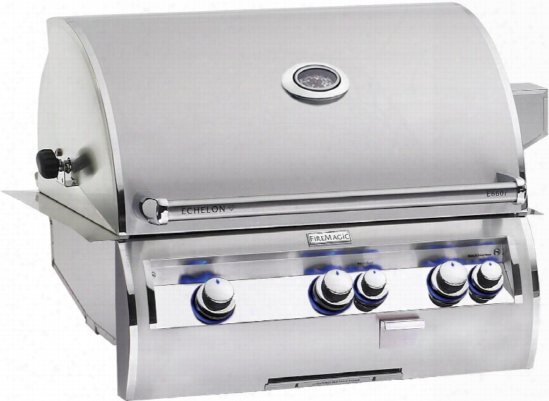 E660i4lap Echelon Diamond Series Built In Gas Grill With 660 Sq. In. Cooking Area 3 Burners Double Wall Seamless 304 Stainless Steel Hood And Analog