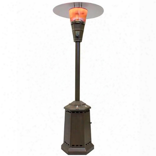 Lhi-venetian-40btu-hb-ng Natural Gas 40000 Btu Patio Heater With Infrared Radiant Heat Hexagonal Weighted Base Solid Steel Construction Electronic Ignition