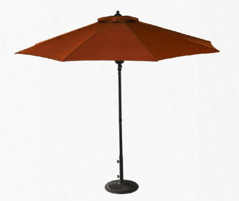 Nu5419tc Cabo Auto-open 9' Octogon Market Umbrella With Push-button Spring Bronze Finished Zinc-plated Steel Pole Single Breath Vent And Storage Bag: Terra