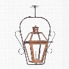 7936-WP Outdoor Gas Ceiling Lantern Grande Isle Collection in Solid Brass in an Aged Copper