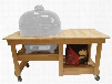 PR614 Unfinished Cypress Counter Top Table and Ceramic Shoes Included for Oval