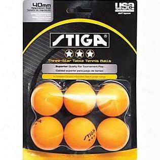 T1433 T142 Recreational Quality Family Play Tennis Table 6-pack Three-star Orange