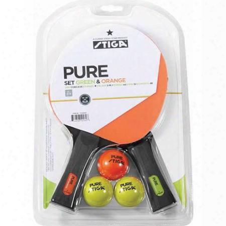 T159401 Pure Color Advance Two Player Set With Three Pure Balls A Green And An Orange