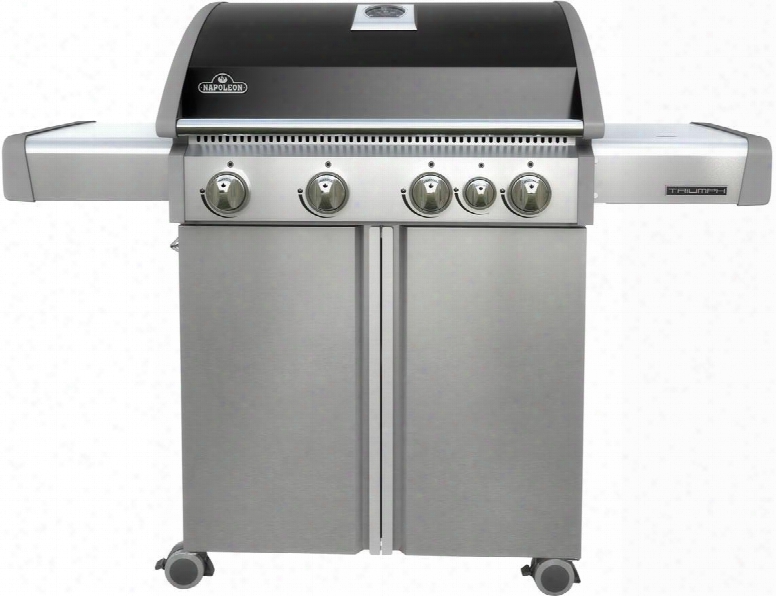 T495sbnk 56" Triumph 495 Series Freestanding Natural Gas Grill With 4 Stainless Steel Burners Range Side Burner 665 Sq. In. Cooking Surface Accu-probe