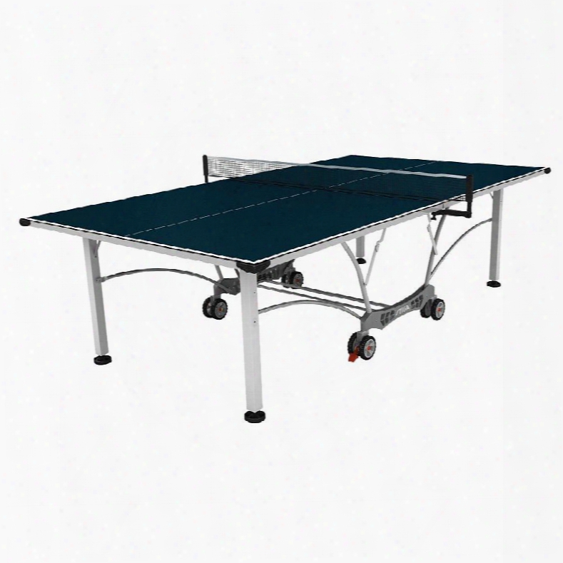 T8562 Baja Outdoor Foldable Table Tennis Table With Patented Quickplay Chassis Stigs 72" Pivoting All-weather Net And Post