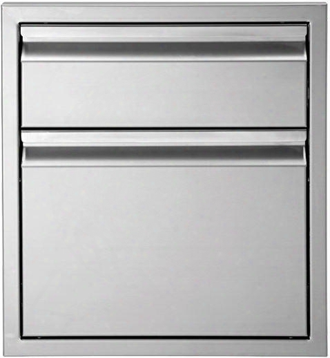 Tesd192b 19" Double Storage Drawer With 100 Lbs Capacity And Full Extension Slides In Stainless