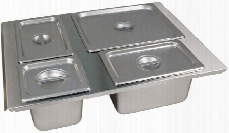 23830swcd Stainless Steel Buffet Warming Accessory For Warming Drawer With 4 Compartments And Lids. Includes 4 Stainless Steel Containers With