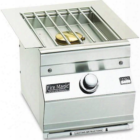 3279-1p 13" Stainless Steel Built-in Liquid Propane Side Burner With 15 000 Btus And Push Button