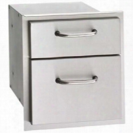 33802 Stainless Steel Double Drawer With Outside Mounting (15.75" H X 14.5" W X 20.5