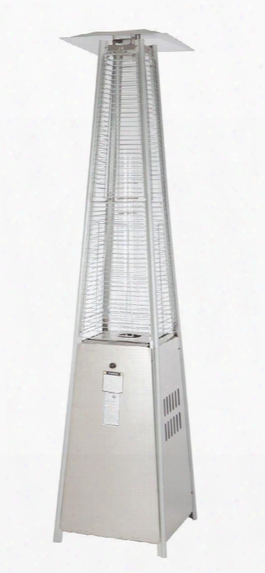 60523 Liquiid Propane Pyramid Flame Heater With 40 000 Btu And Heating Grid Casters In Stainless