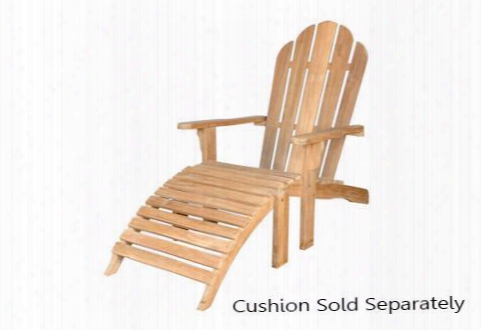 Ad-036 29" Adirondack With Ottoman Deep Curved Seat And Cheaply Flat Arms In Natural
