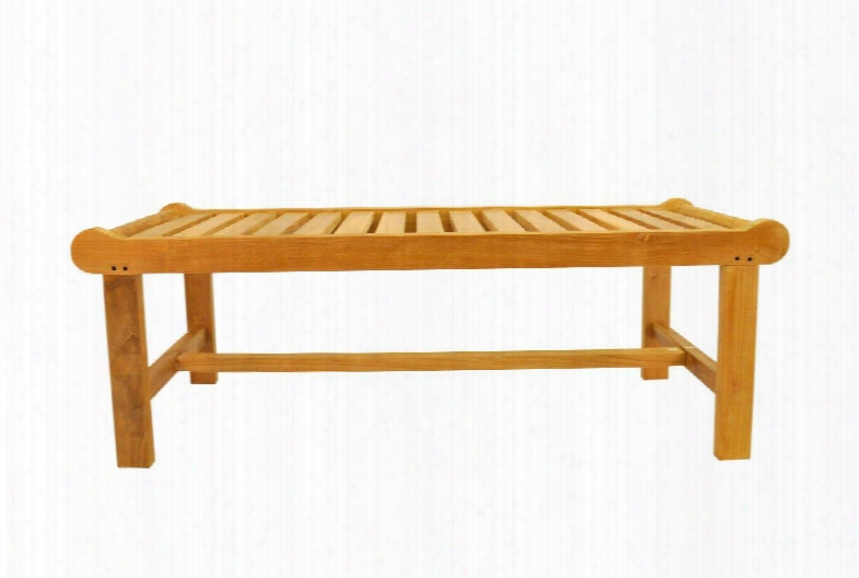 Cambridge Collection Bh-748b 48" 2-seater Backless Bench With Stretcher Mortise Tenon And Wooden Dowel In Natural