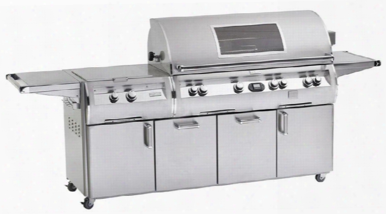 E1060s-4e1p-51-w Echelon Diamond Series Liquid Propane Grill 1056 Sq. In. Cooking Area With Power Burner And Magic View Window On Cart: Stainless