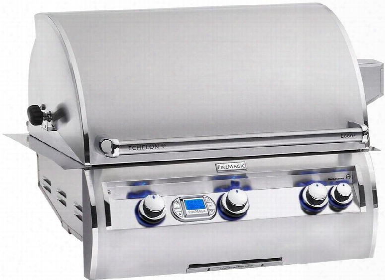 E660i4a1n Built-in Echelon Diamond Natural Gas Grill W/ Backburner And Rotisserie Kit All Infrared Burners And Stainless Rod Cooking