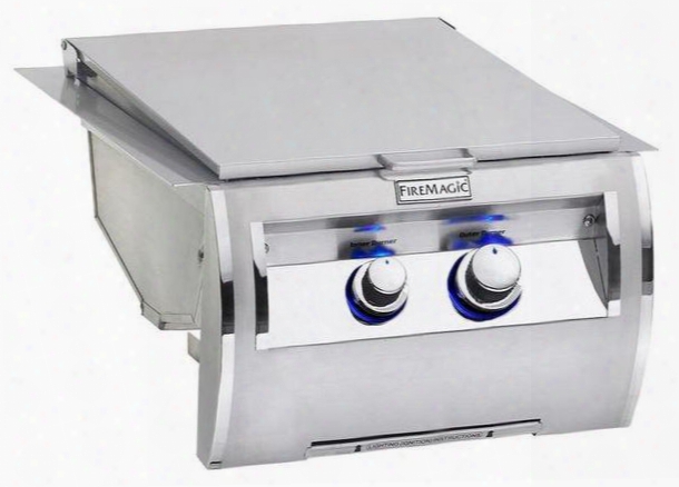 Echelon Diamond 328841p Propane Dual Searing Burner With Push Button Electronic Ignition Blue Led Backlit Safety Knobs And Stainless Steel