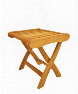Katana Fs-120 19" Foldable Backless Folding Chair  Or Foot Stool In Natural