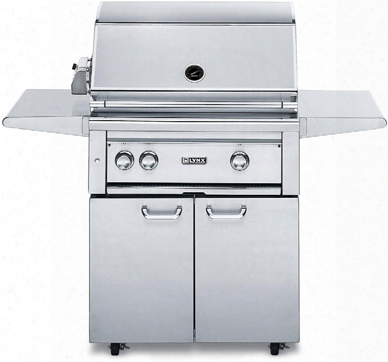 L30psfr-2lp Professional Series 30" Freestanding Grill On Cart 2 Burners And Rotisserie 840 Sq. In. Cooking Area Grill Lights And Control Lights With Blue