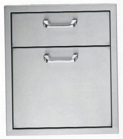 Ldw19 Stainless Steel 19" Wide (soft Close) Double Drawer With Fully Extendable Drawers On Stainless Steel