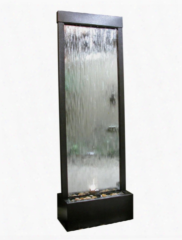 Mlt102 Mirror Waterfall-silver With Decorative Stones &