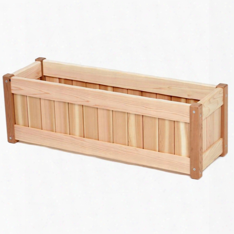 Pl30 30" Planter Box With Mortised Wall Panels Removable Bottom Sanded Finish And Hand