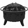 23192 Deer Fire Pit: Black Sandpaint/Matte Black