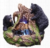 GXT252 2 Bears Climbing on Rainforest Fountain with LED